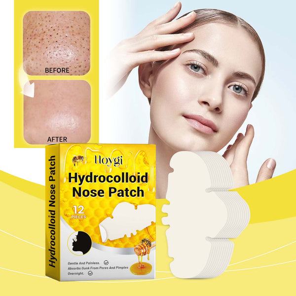 Hoygi Hydrocolloid Nose Patch, Hydrocolloid Invisible Concealer To Remove Blackheads And Acne Facial Pore Cleaning Nose Patch