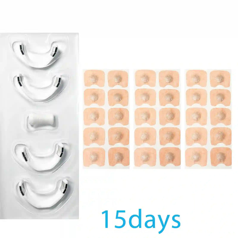 Magnetic nose clip for better airflow and reduced snoring while sleeping.