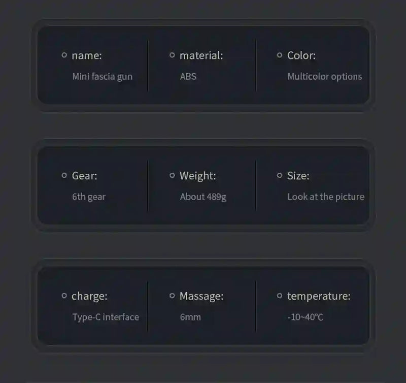 Portable Massage Gun Percussion Pistol for Muscle Relief