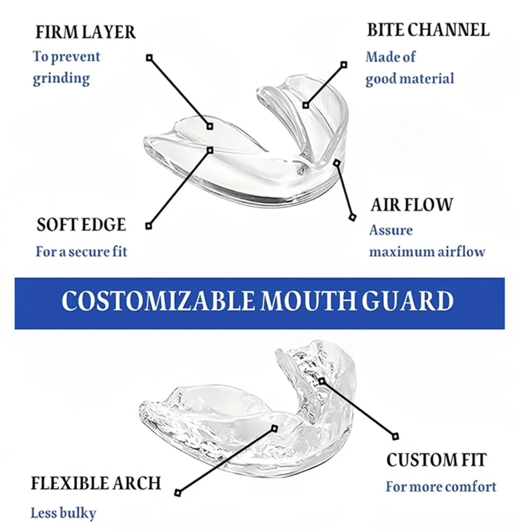 Mouth Guard with Storage Case Anti-Grinding Mout...