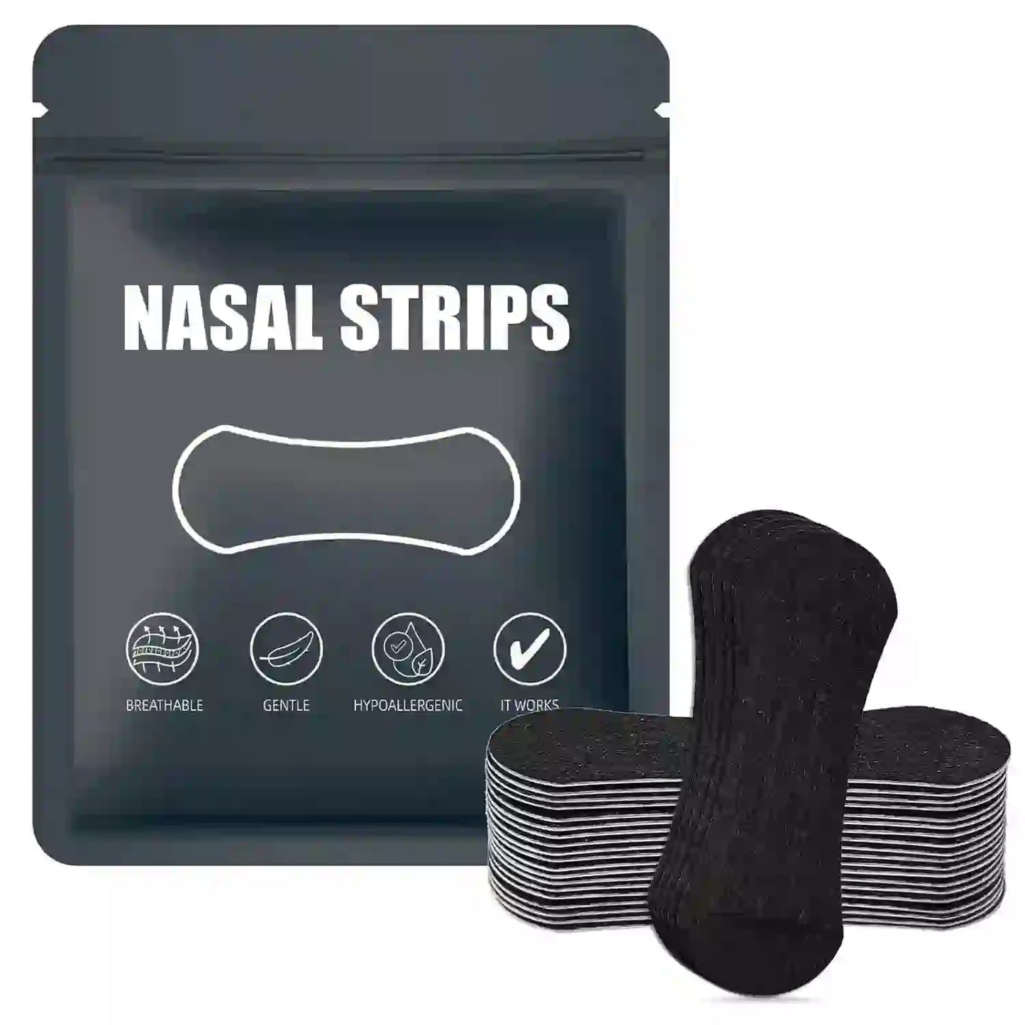 Close-up of breathable material of anti-snoring nose strips for comfort and effectiveness.