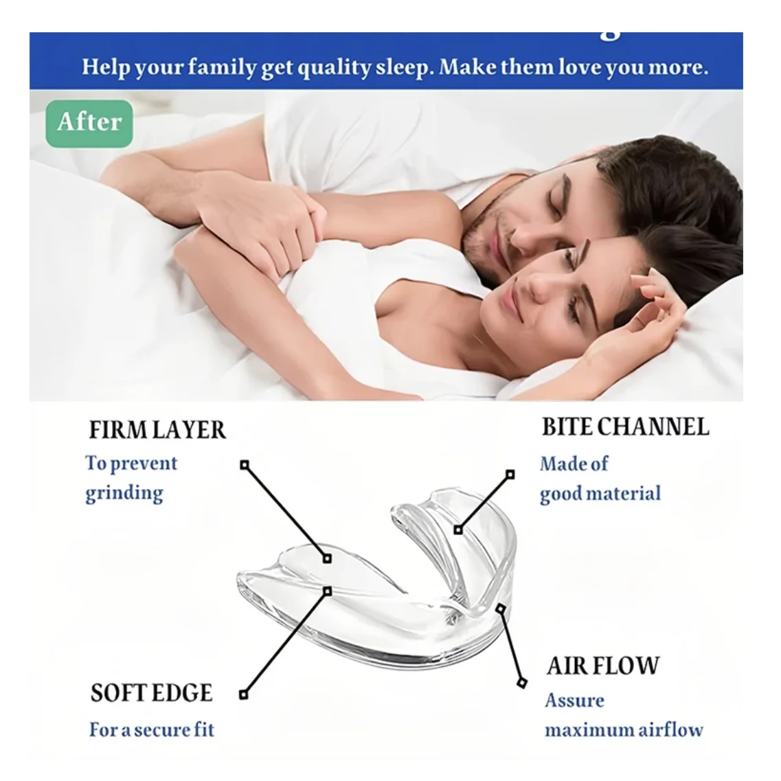 Mouth Guard with Storage Case Anti-Grinding Mout...