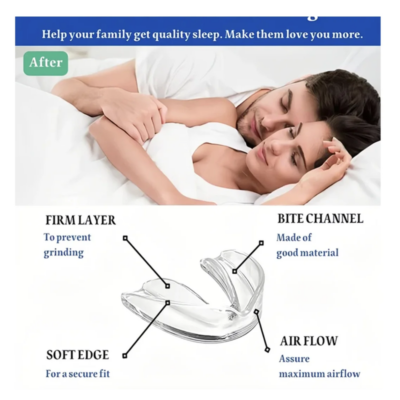 Mouth Guard with Storage Case Anti-Grinding Mouth Protector Transparent Sports Mouth Guard Stop Bruxism for Adults