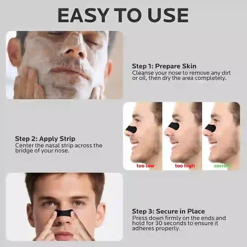 Couple enjoying snore-free sleep with anti-snoring nasal strips.