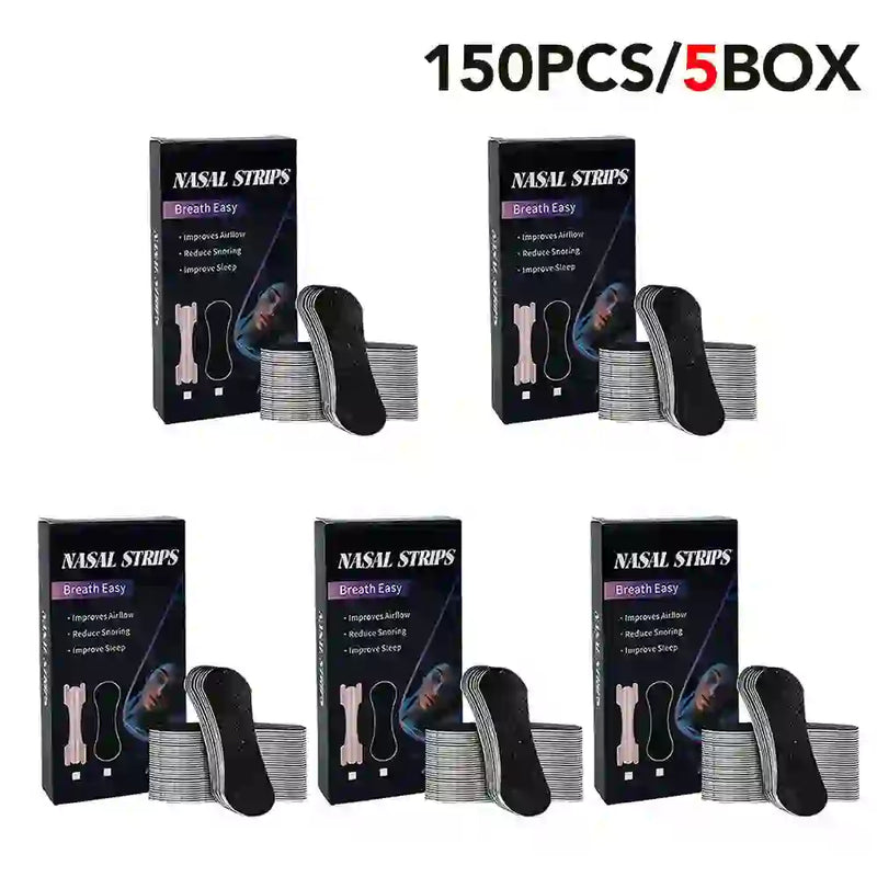 Couple enjoying snore-free sleep with anti-snoring nasal strips.