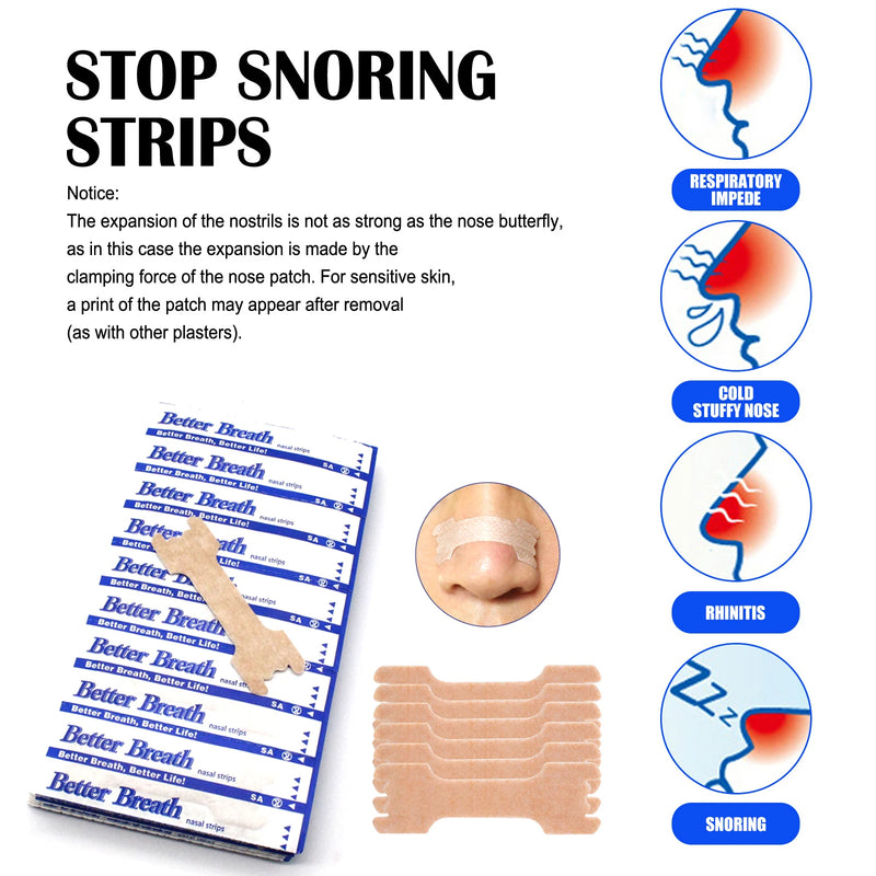 Nasal Strips for Snoring Relief & Better Sleep Aid