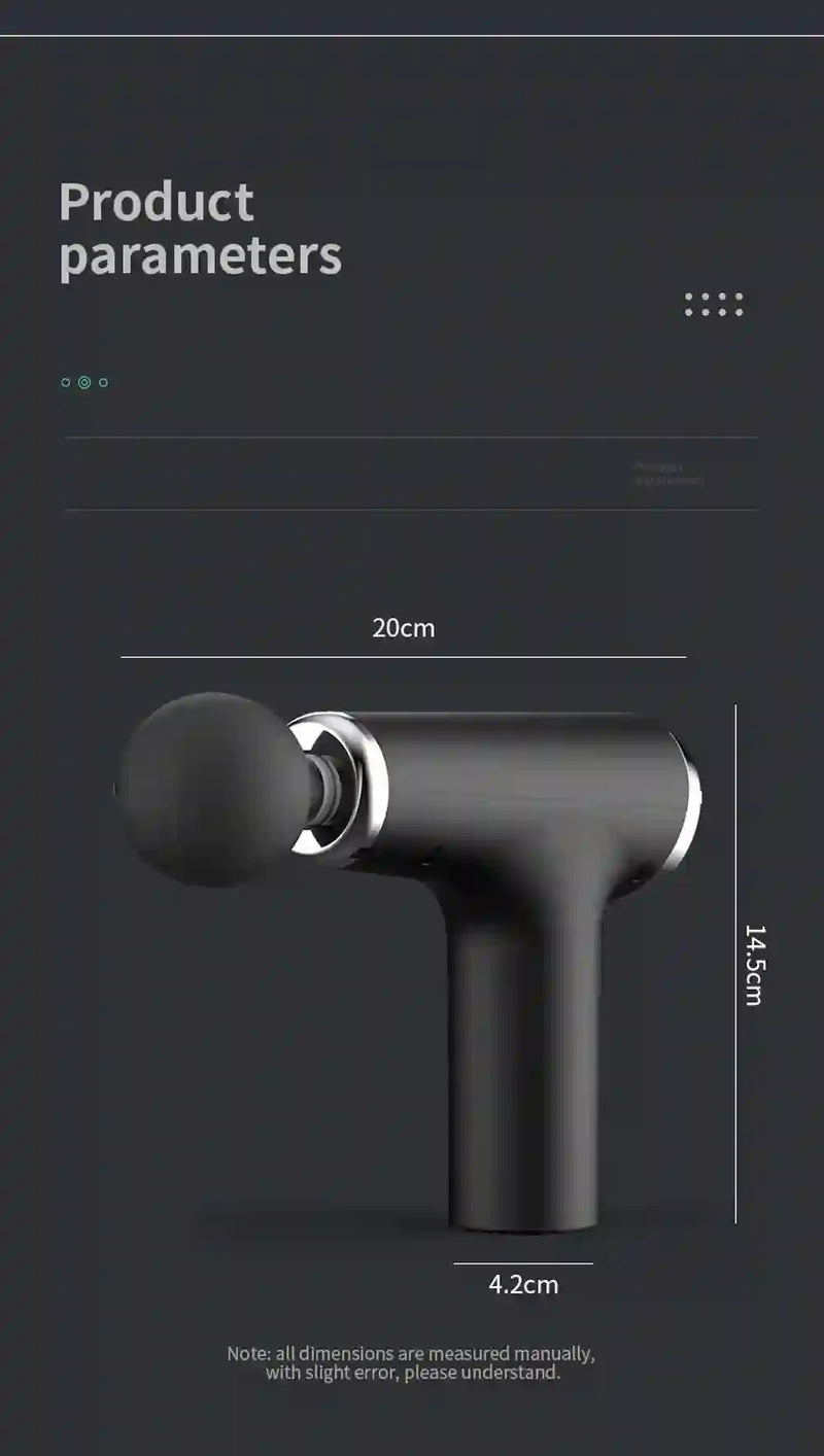 Portable Massage Gun Percussion Pistol for Muscle Relief